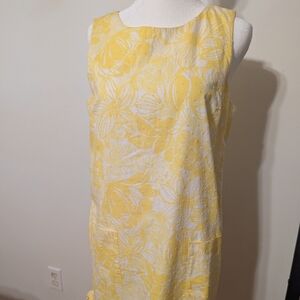 Lilly Pulitzer Yellow Floral Sleeveless 6P Dress